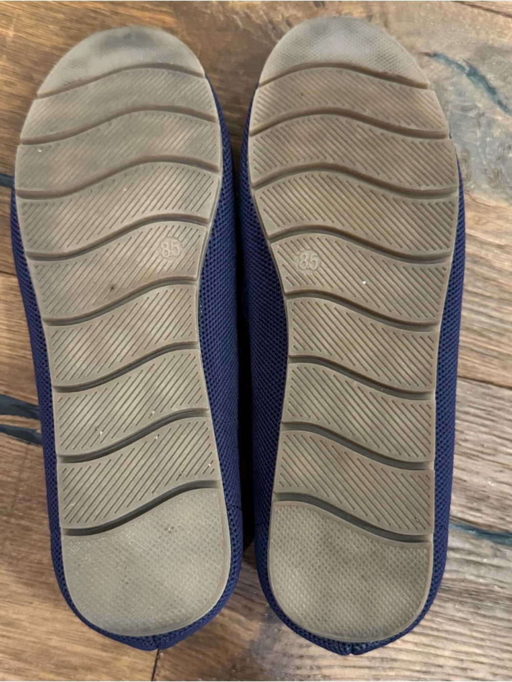 Women's Navy Slip-On Loafers - Casual Everyday Flats - Picture 7 of 9